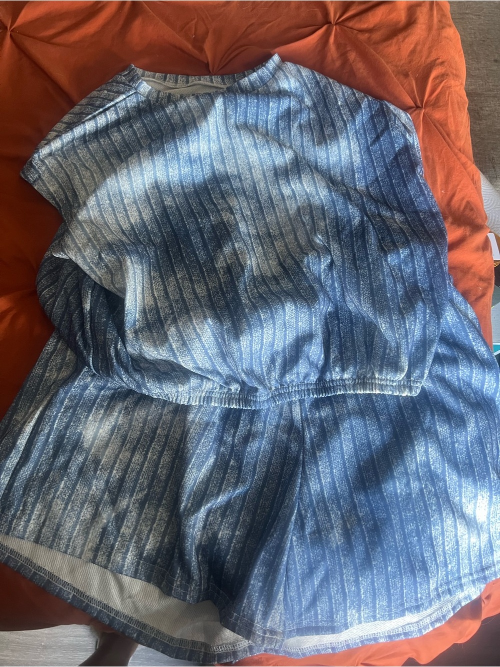 SHEIN Blue Striped Athletic Shorts